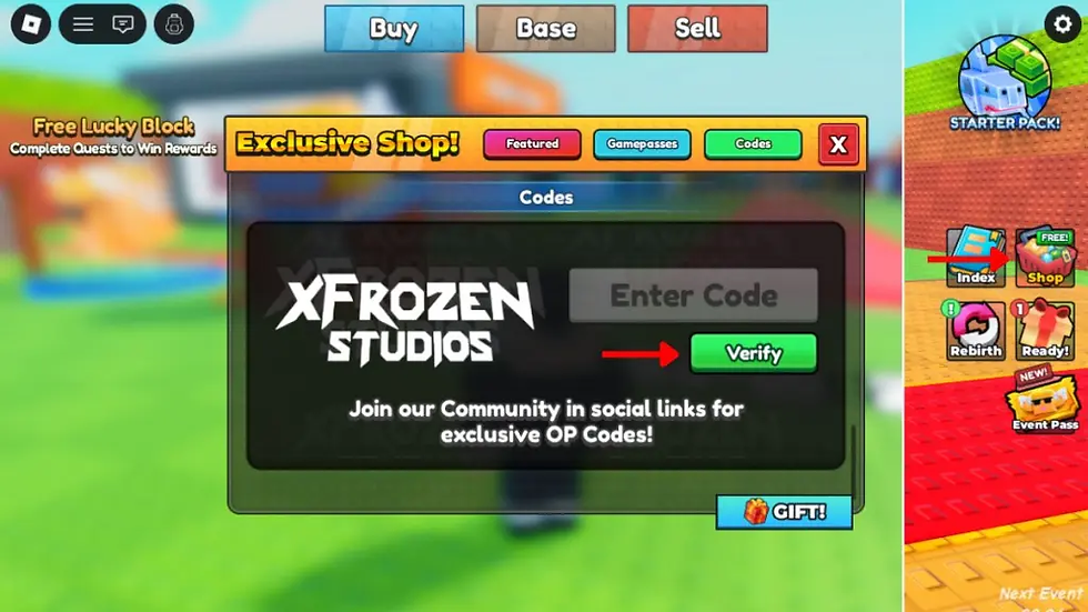 how to redeem roblox be a lucky block codes