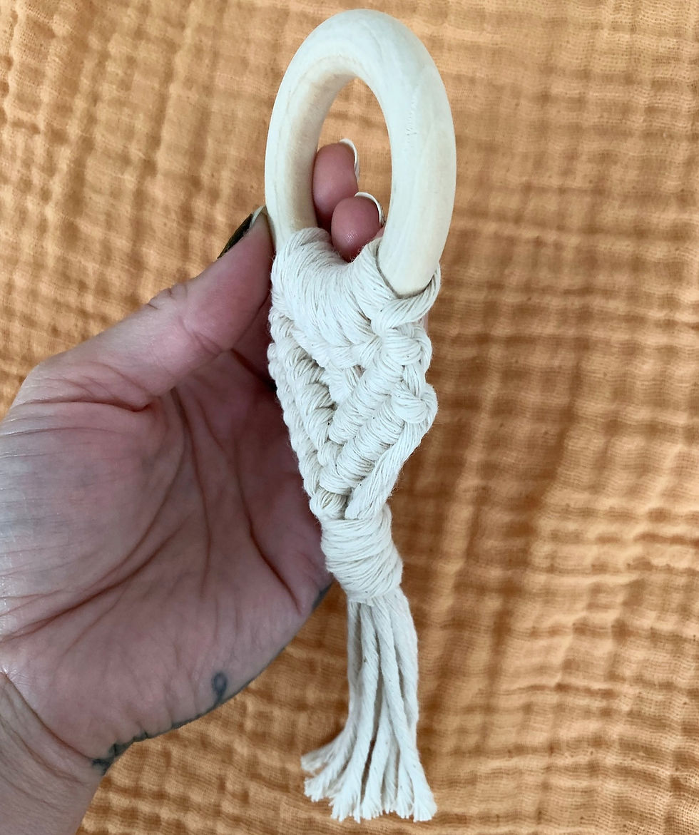Thumbnail: Macramé Baby Teether by Rosie the Wanderer
