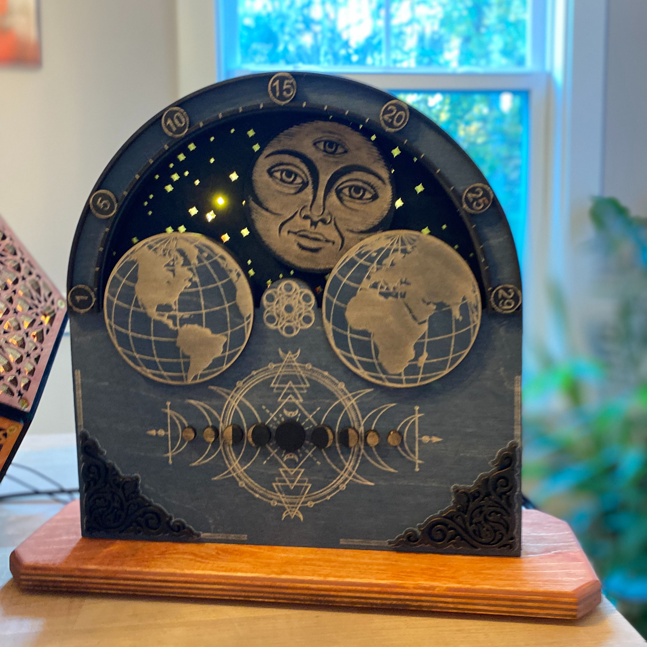 Lunar (Moon Phase) Clock by Lifted Creations