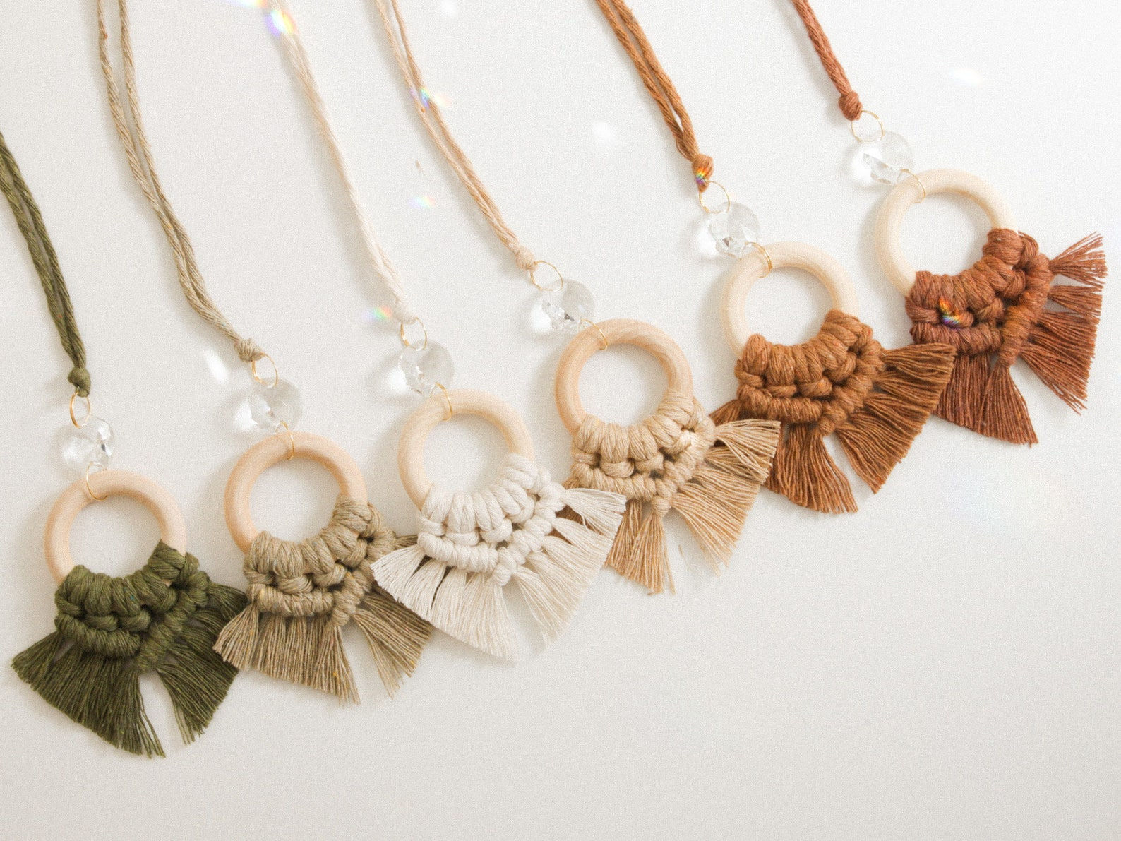 Suncatcher Macramé Car Charm by Knots and Pots Goods