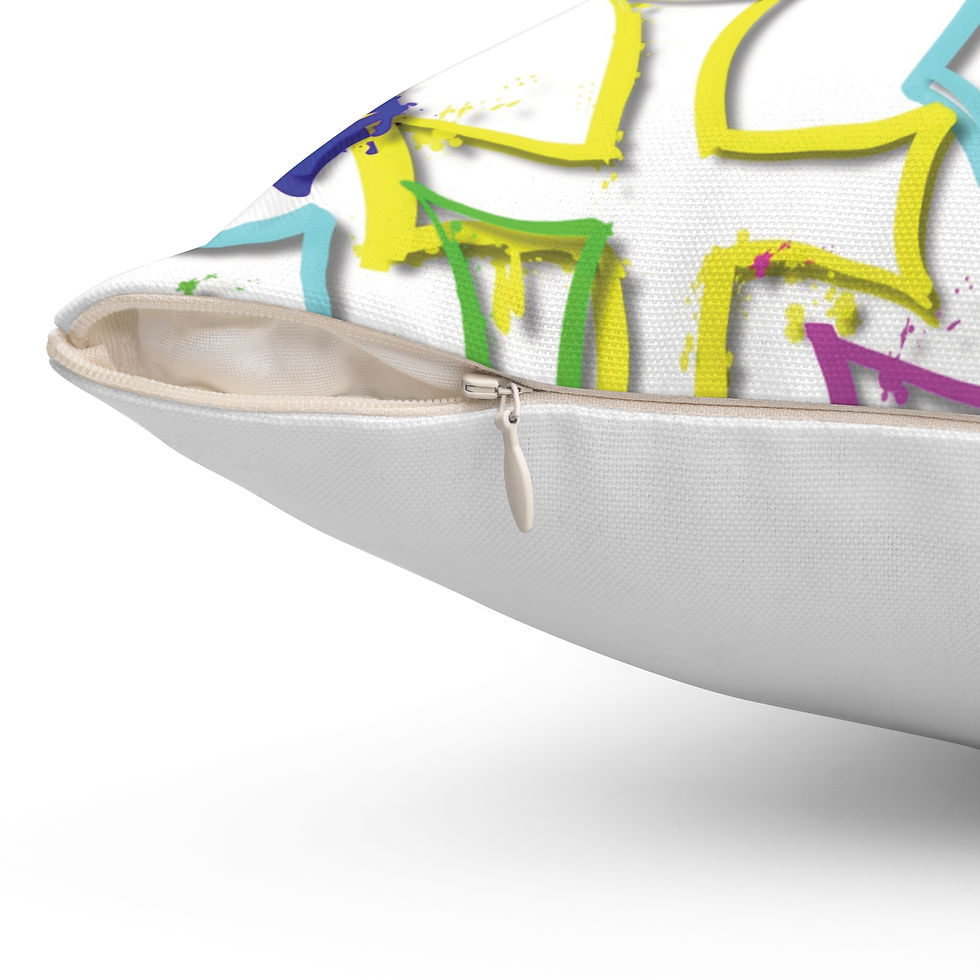 Thumbnail: Rainbow Cross White Square Pillow