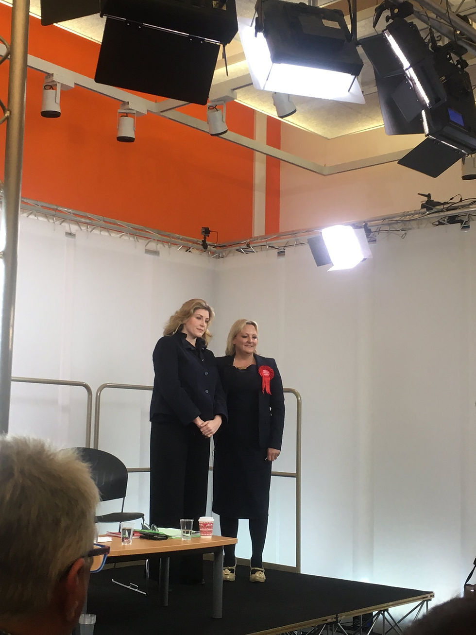 Candidates: Mordaunt (left), and Martin (right).