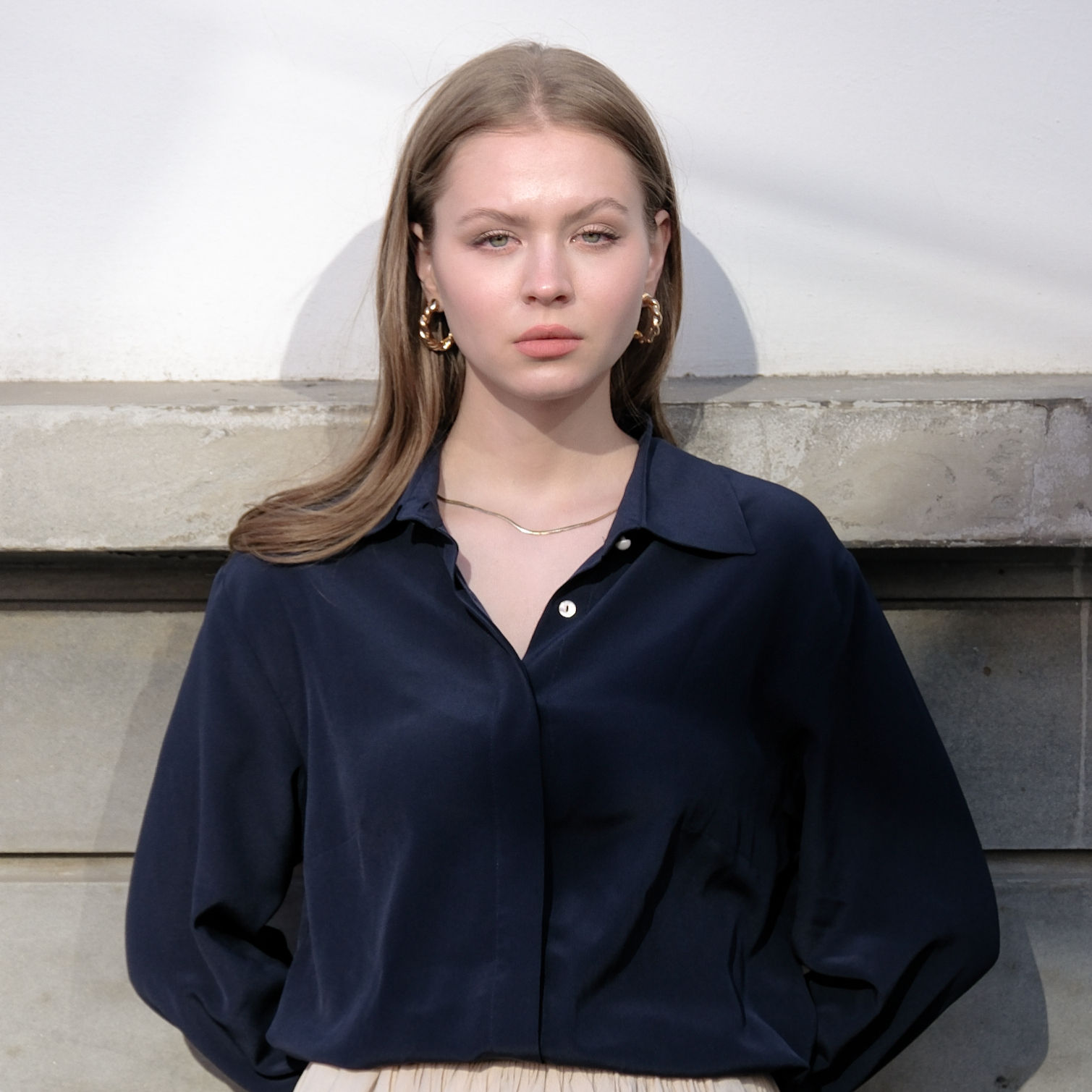 AURA Saf İpek Gömlek