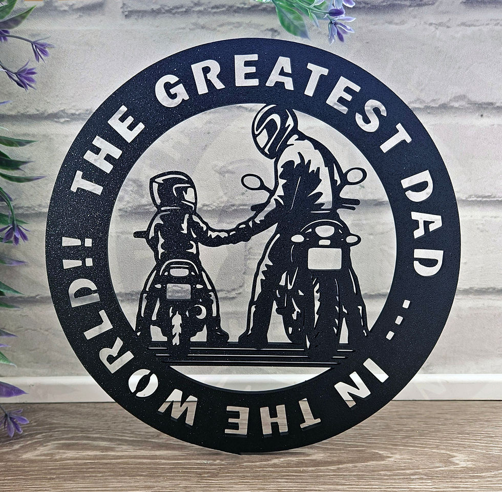 Thumbnail: Worlds Greatest Dad Motorbike Wall Art