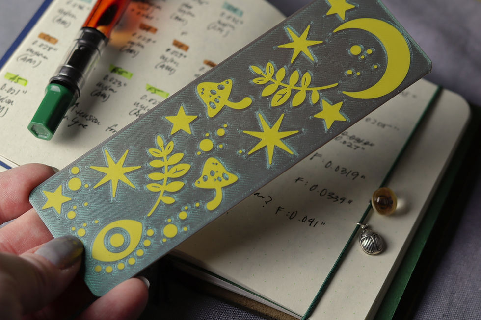 Thumbnail: Batty Bookmark - Shimmering Forest Green and Moss - Summer Solstice 2026