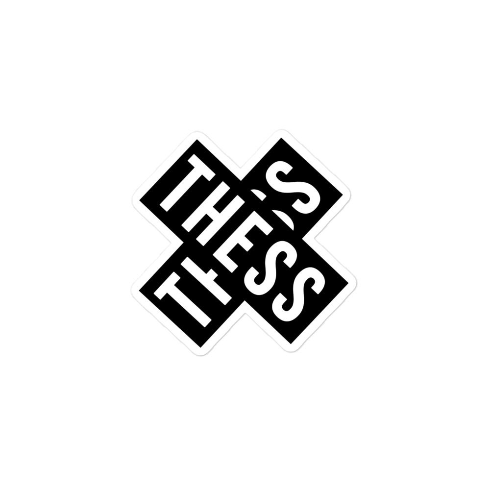 Thess X Black stickers