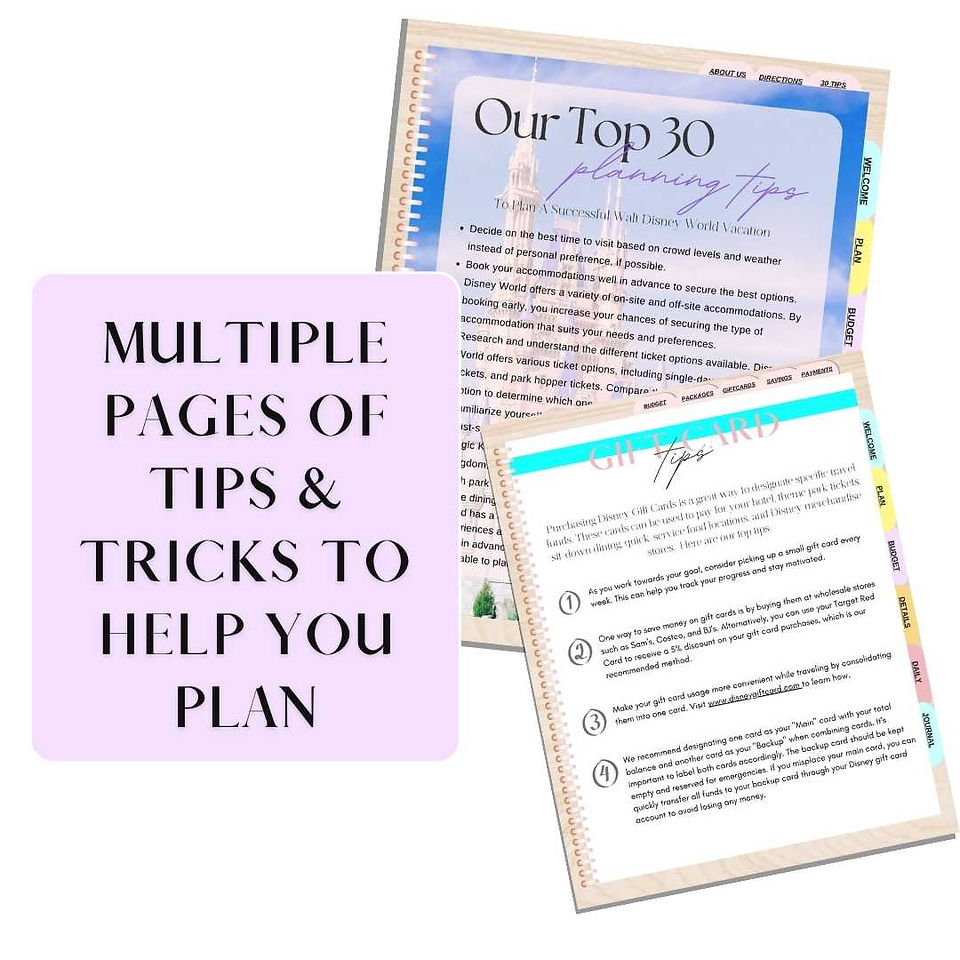 Planning tips for a Disney Digital Planner