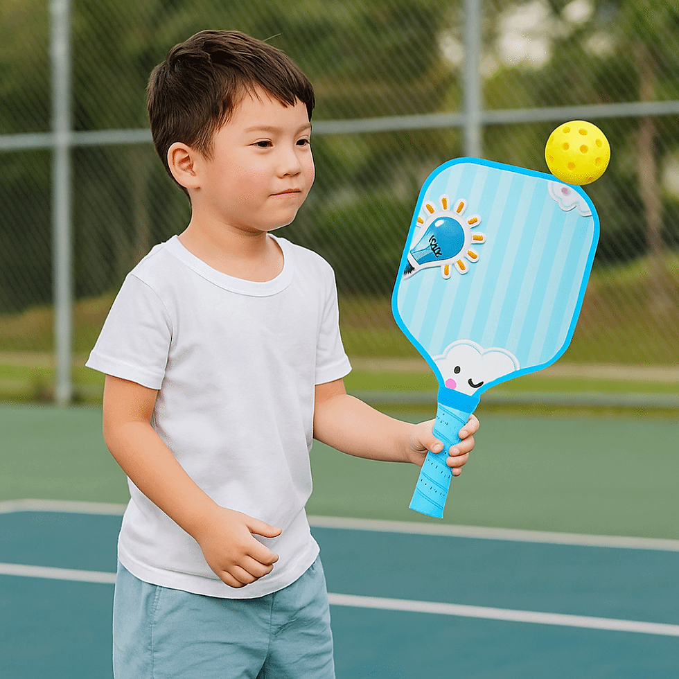 Thumbnail: Cartoon Children's Pickleball Set Colorful Durable Children's Pickleball Rackets
