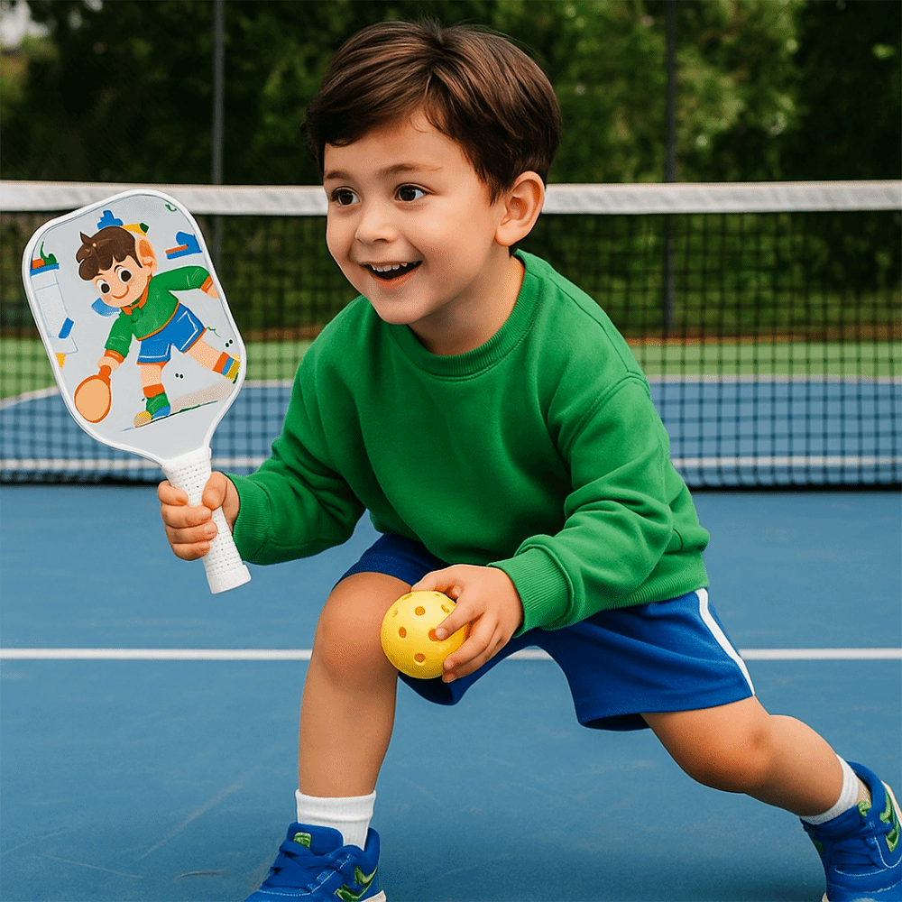 Cartoon Children's Pickleball Set Colorful Durable Children's Pickleball Rackets