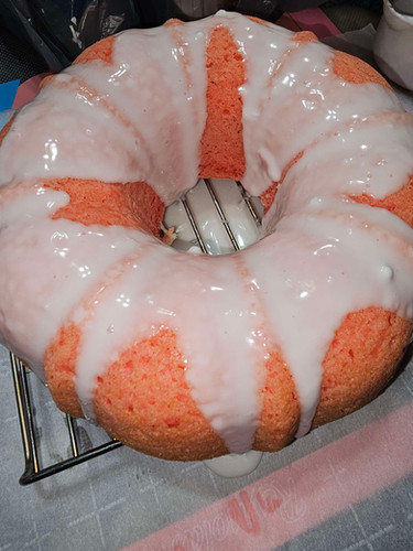 Pink Donut Donut Bundt Cake Sliced Funfettti Bundt Cake Pink