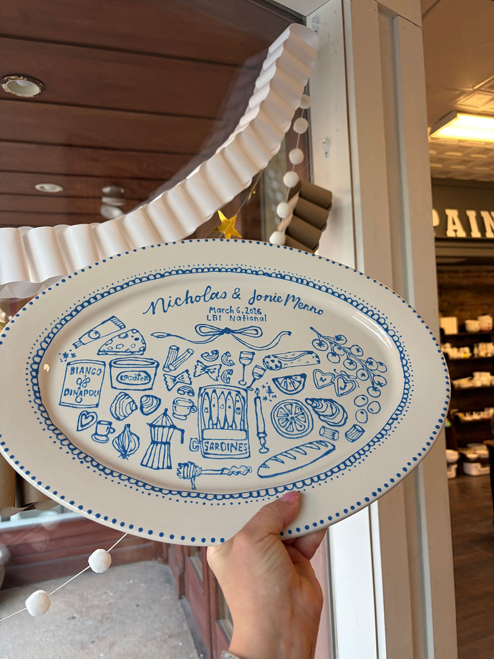 Thumbnail: Custom Hand Painted Wedding Platters 