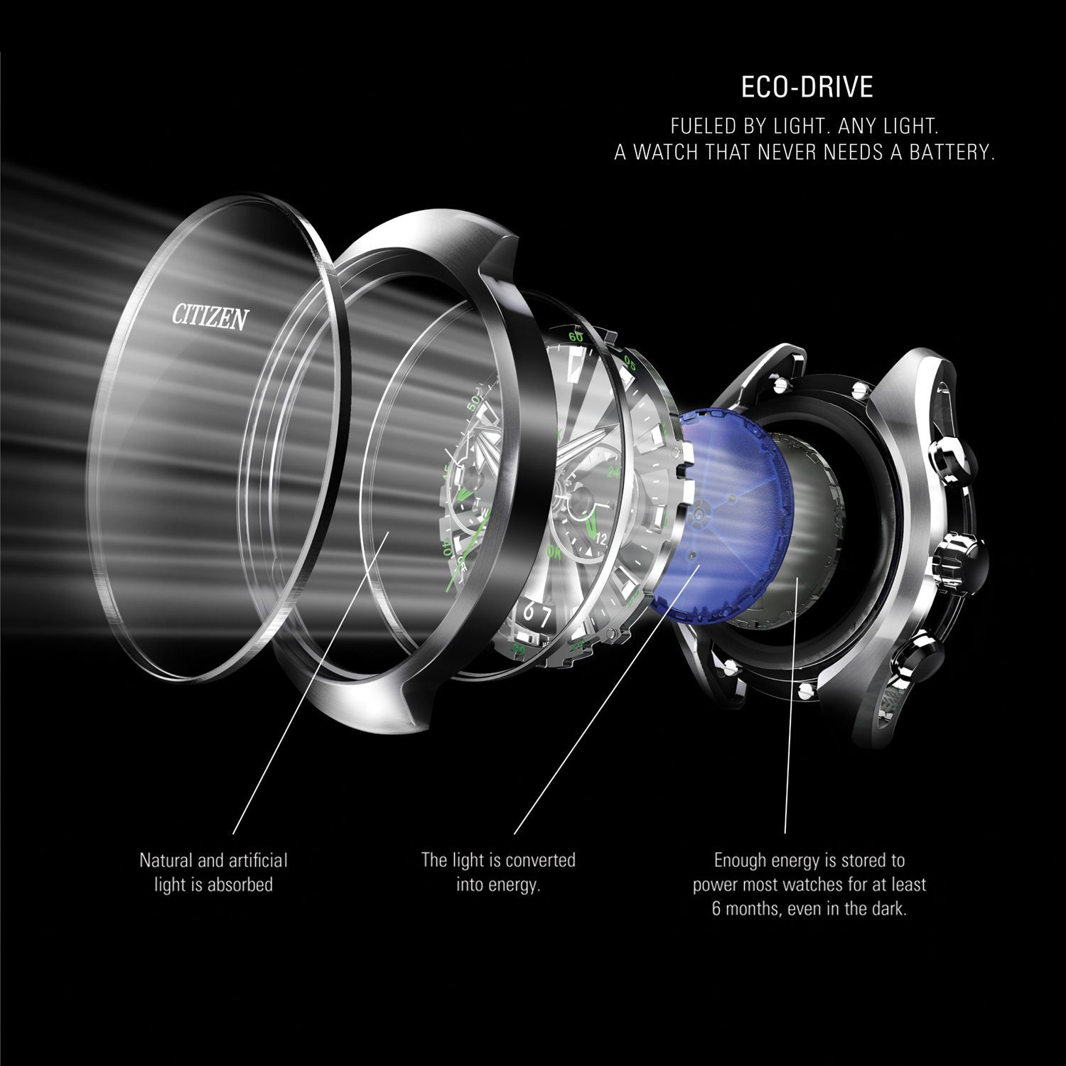 Citizen Eco-Drive Men's Blue Angels World A-T Stainless Steel Atomic Flight Wat