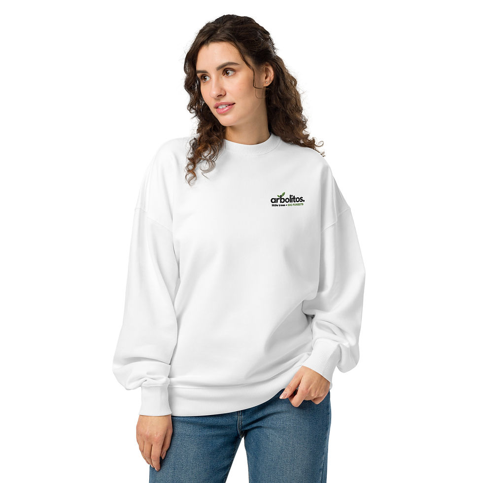 Miniature : Arbolitos Black - Unisex organic oversized sweatshirt
