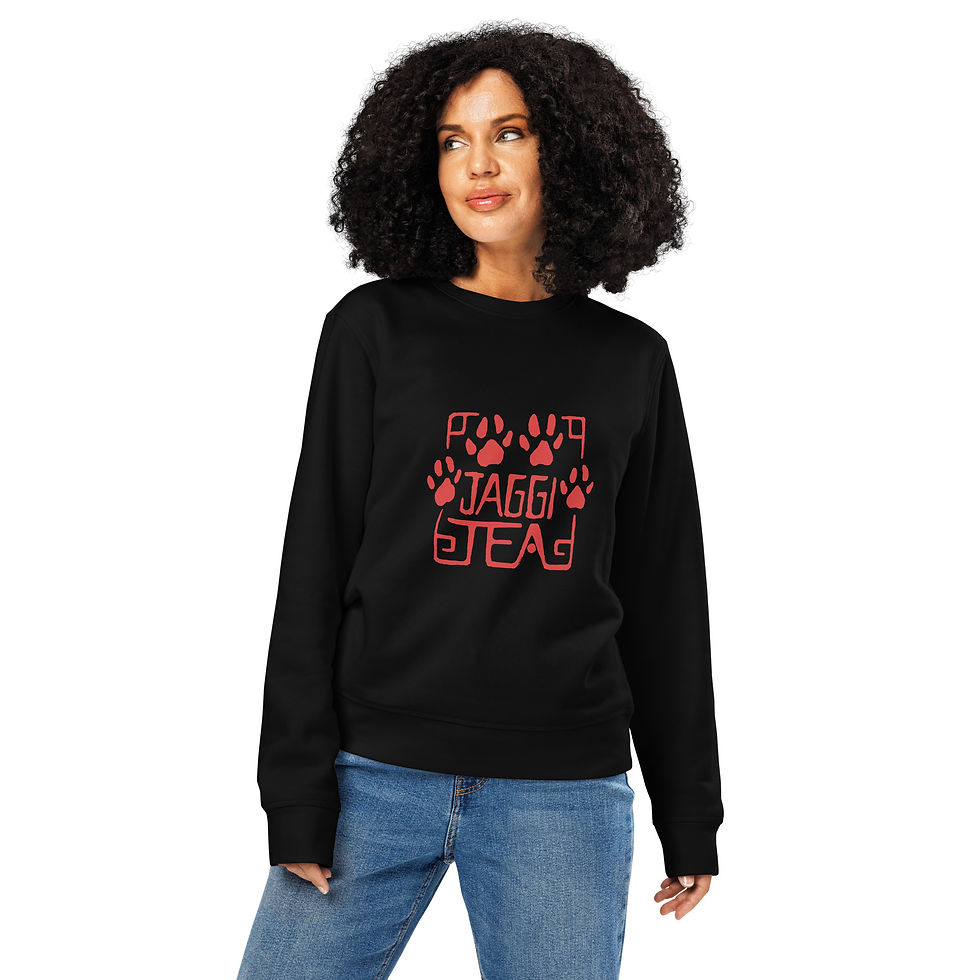थंबनेल: Jaggi Jeag Red - Unisex organic mid-weight sweatshirt