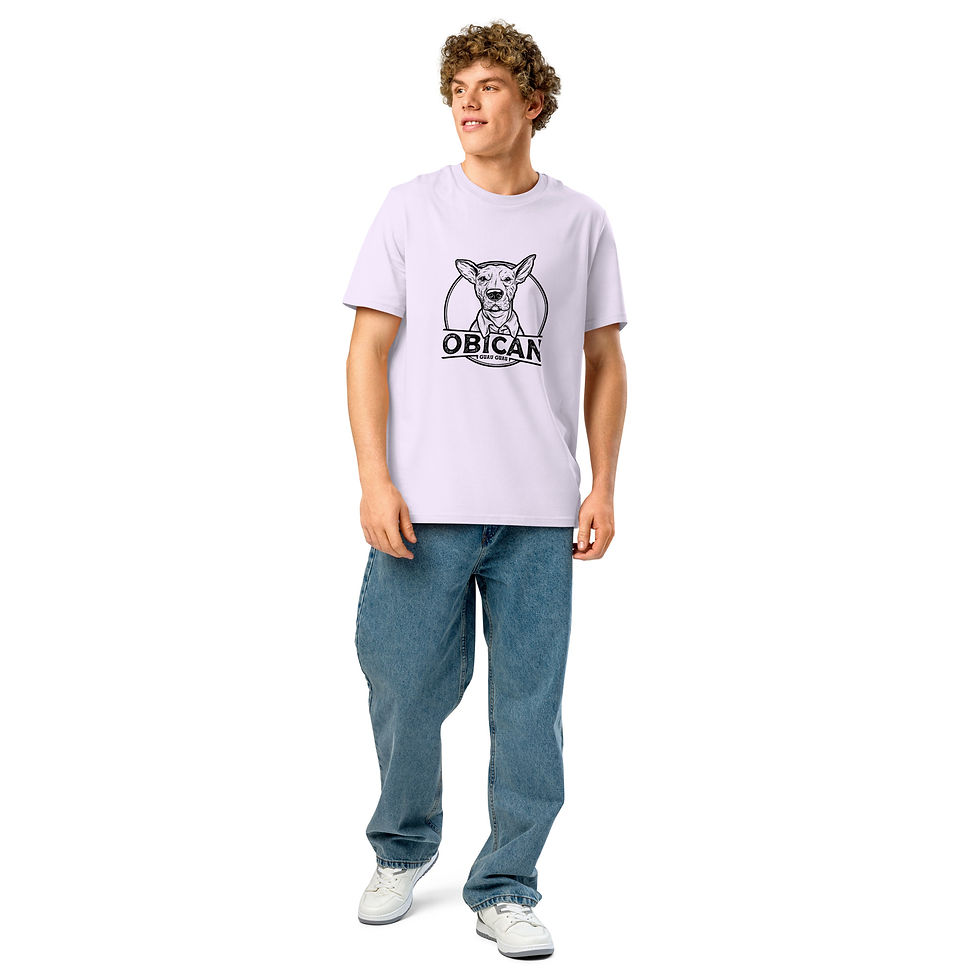 ภาพขนาดย่อ: Obican Guau Guau Black - Unisex organic ribbed neck t-shirt