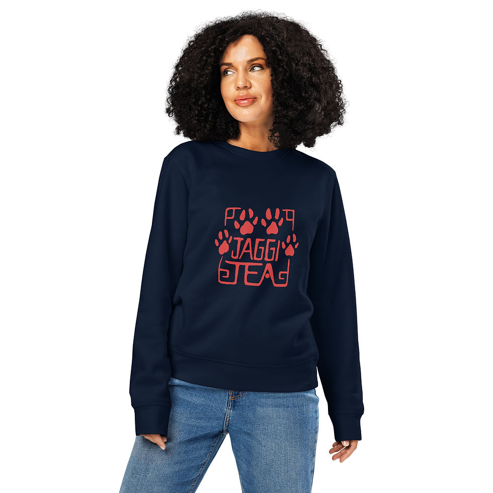थंबनेल: Jaggi Jeag Red - Unisex organic mid-weight sweatshirt