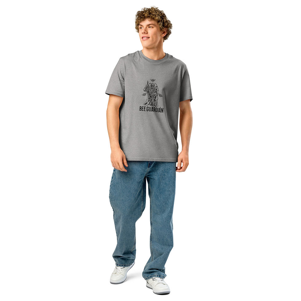 थंबनेल: Bee Guardian - Unisex organic ribbed neck t-shirt
