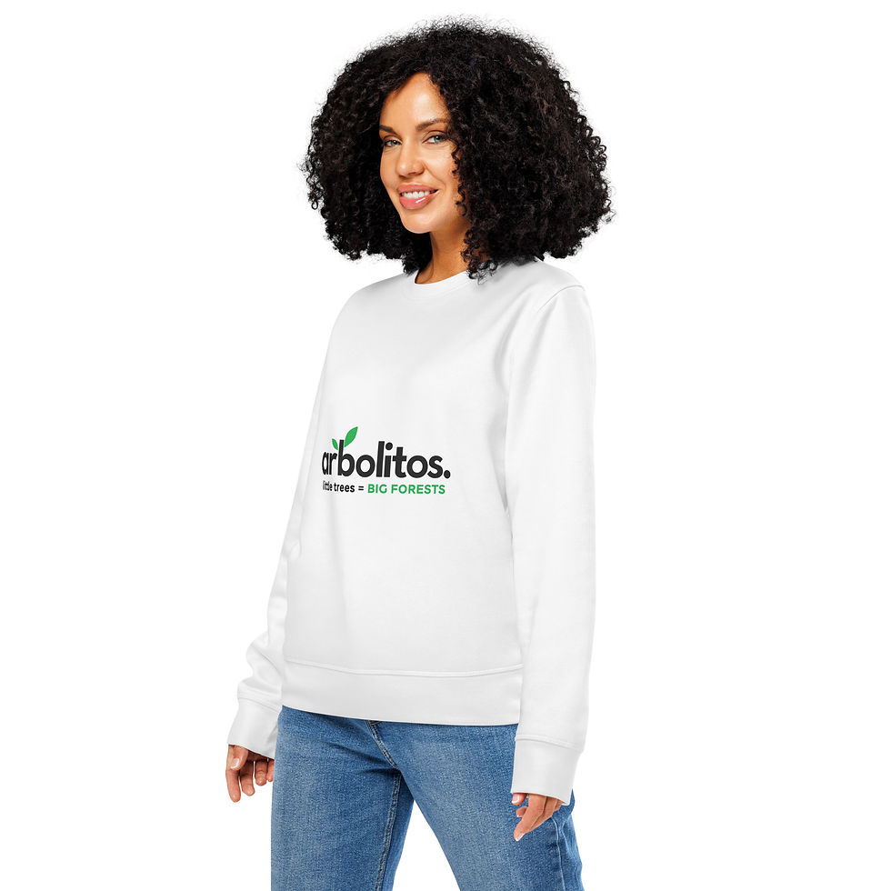 Miniature : Arbolitos Black - Unisex organic mid-weight sweatshirt