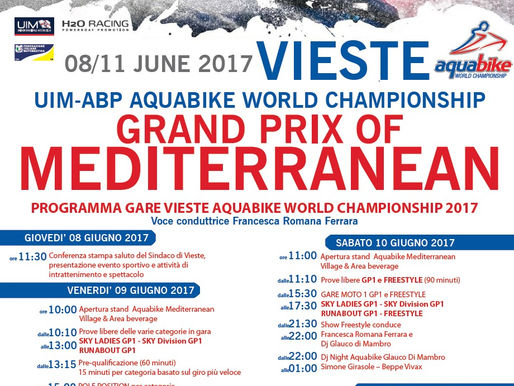 AQUABIKE WORLD CHAMPIONSHIP 2017, TUTTI AL LAVORO A MARINA PICCOLA PER OSPITARE L’EVENTO DELLE MOTO