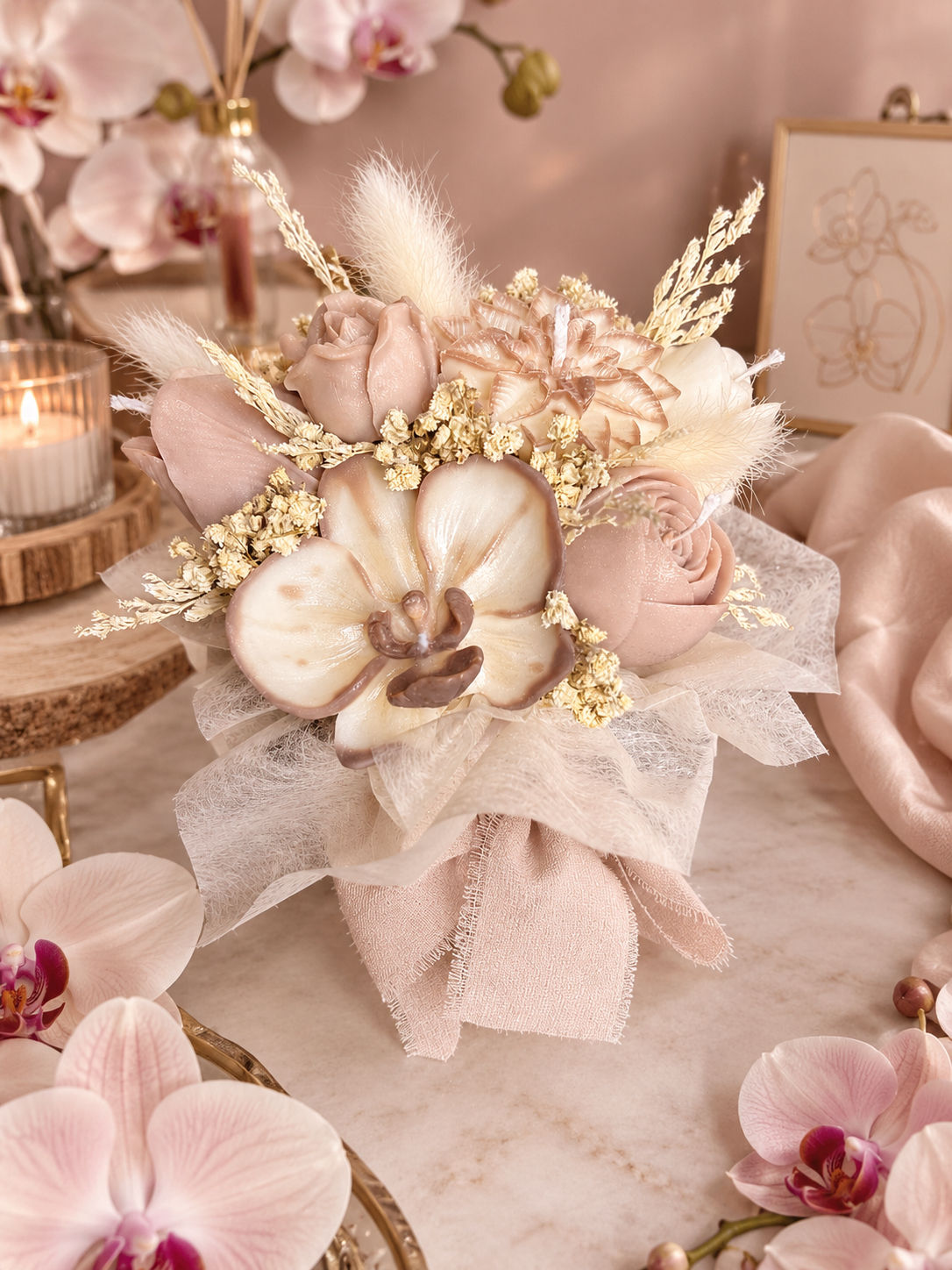 Bouquet Parfumé Beige - S