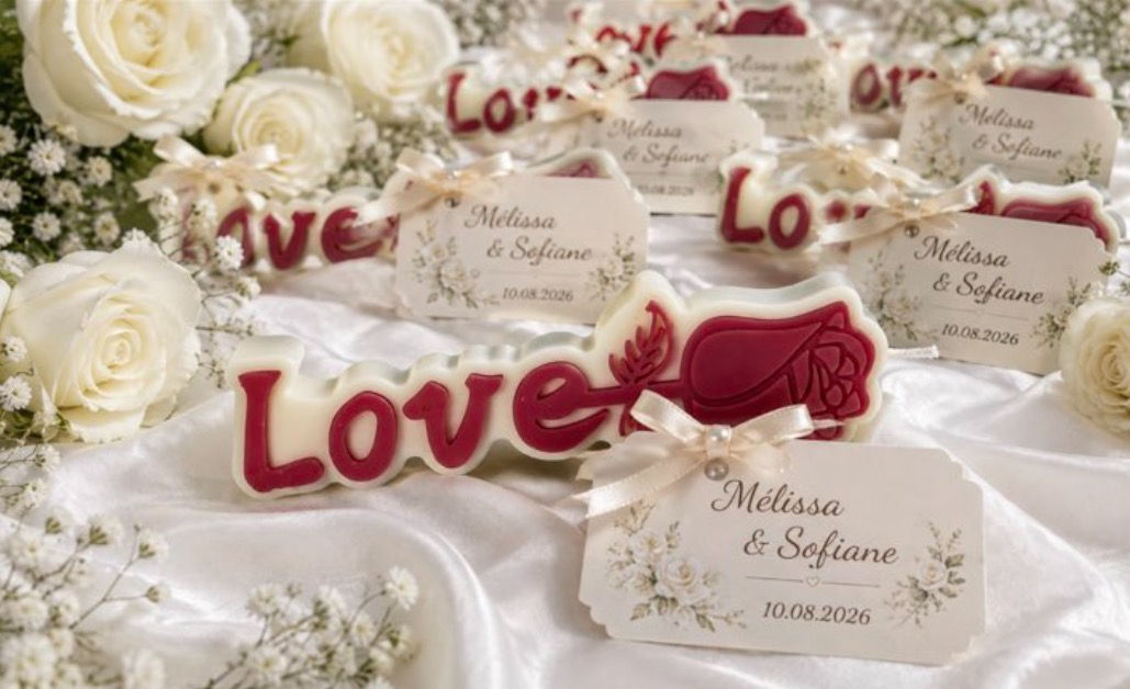 Bougie Love Rose