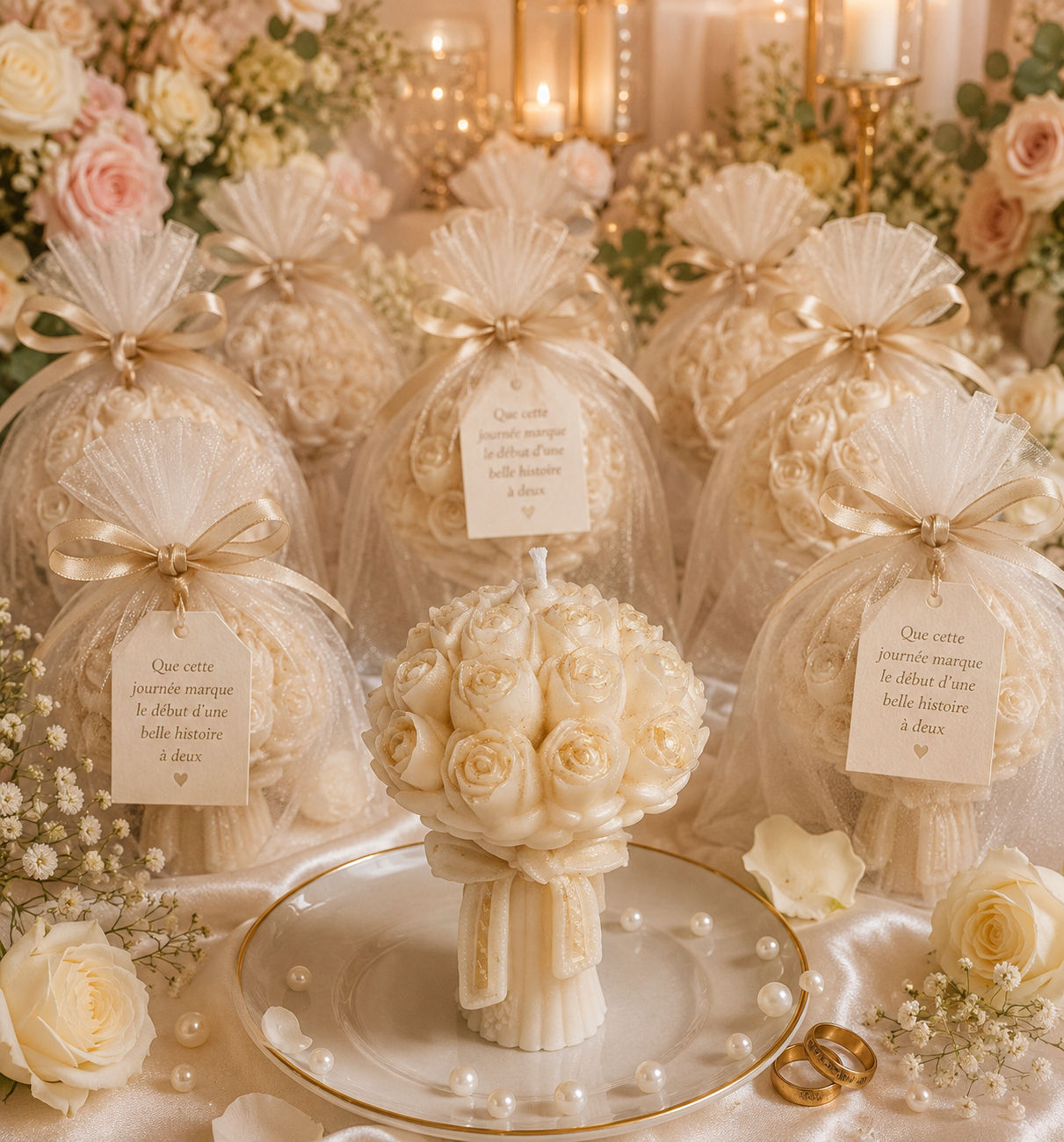 Bougie Bouquet de fleurs
