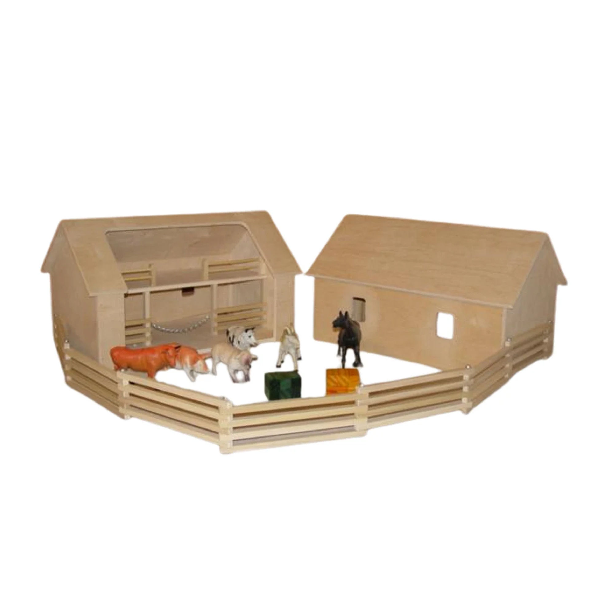 Little Wooden Toy Barn Set