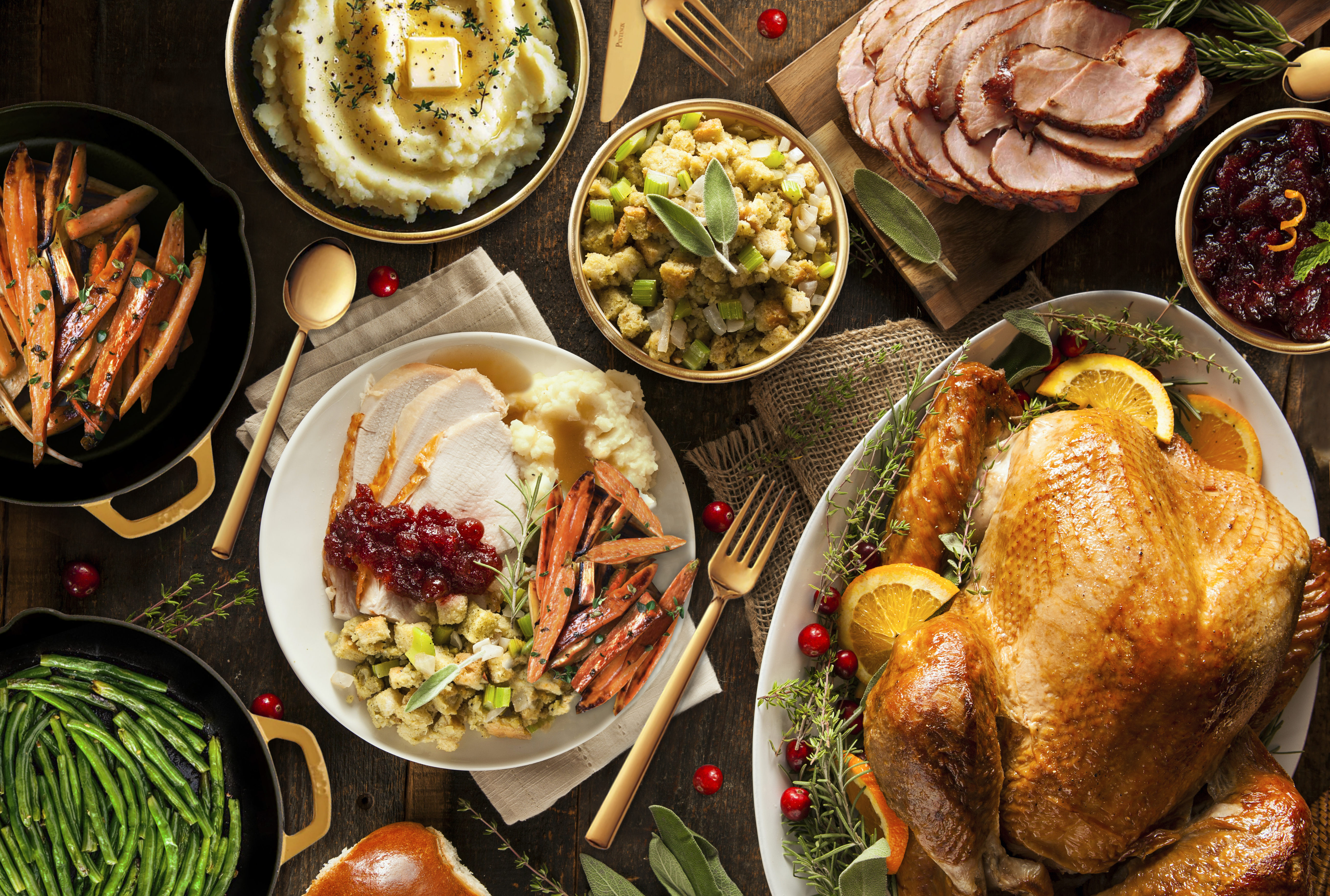 Arranged Food and Objects