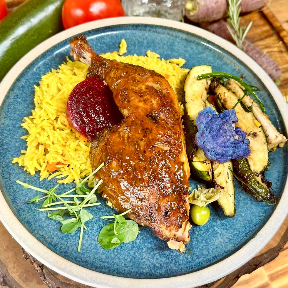 Arranged Food and Objects