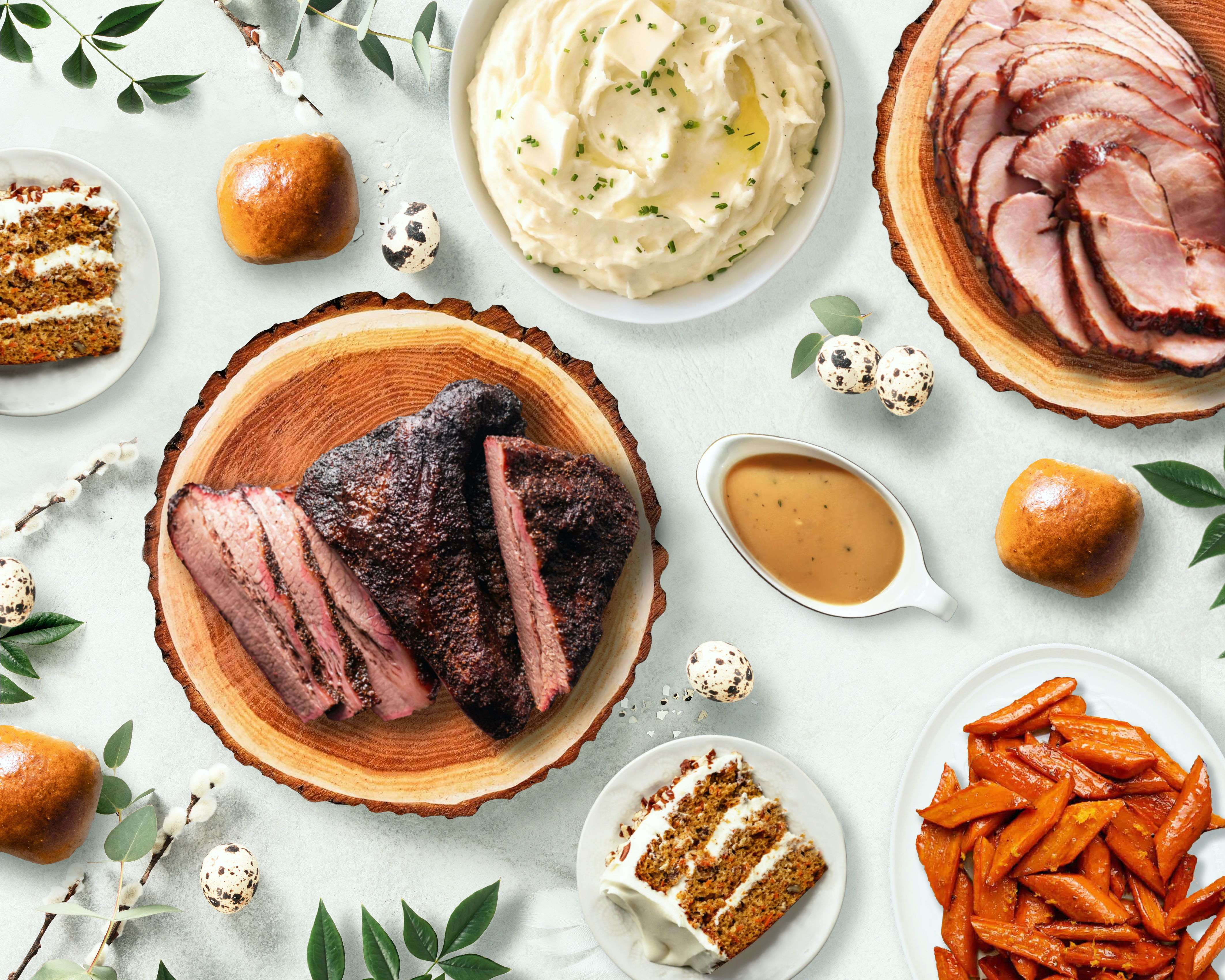 Arranged Food and Objects