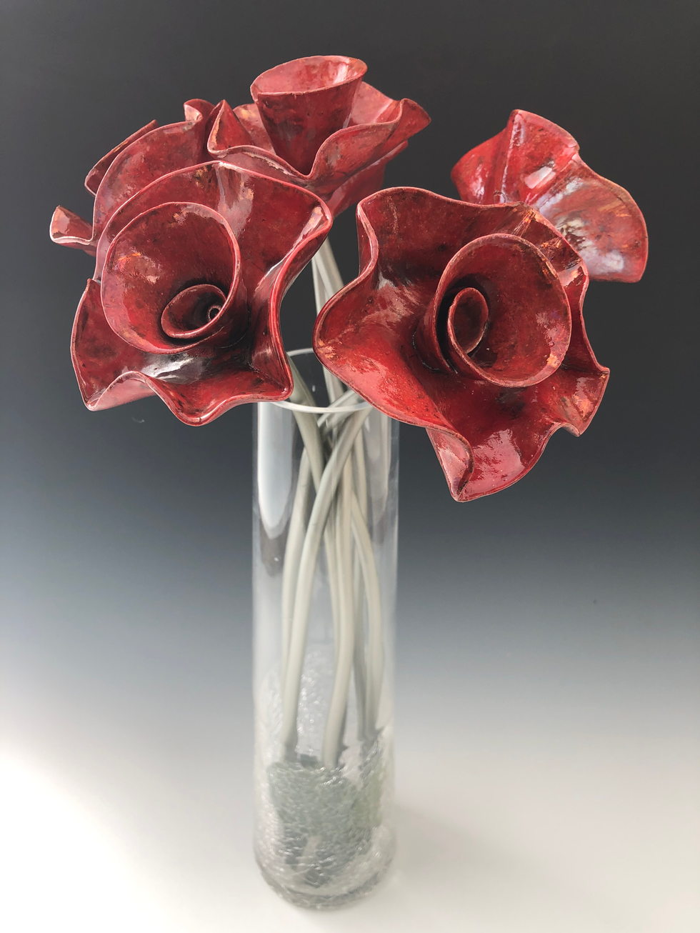 Porcelain Red Flowers