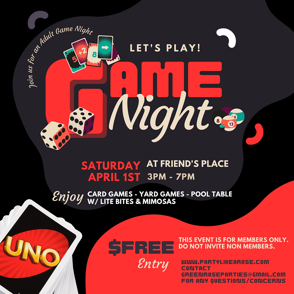 Member's Only (MO) - April Fool's Game Night