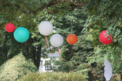 Décoration lampion parc manoir