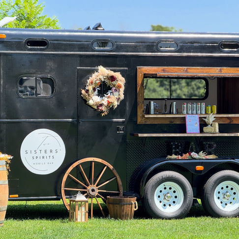 Cowgirl themed bachelorette trailer setup