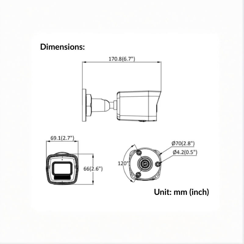 Thumbnail: Hikvision 2MP Smart Hybrid Light Fixed Bullet Network Camera | DS-2CD1023G2-LIU
