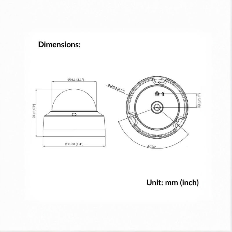 Thumbnail: Hikvision 2MP AcuSense Fixed Dome Network Camera | DS-2CD2126G2-ISU