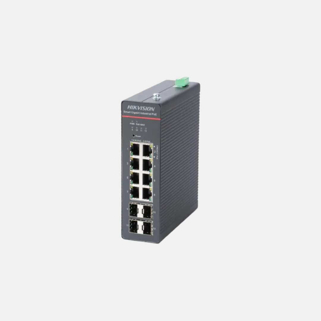 Hikvision 8 Port Gigabit Smart Managed Industrial POE Switch