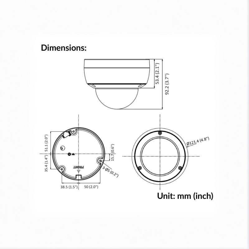 Thumbnail: Hikvision 4MP AcuSense Fixed Dome Network Camera | DS-2CD2143G2-I