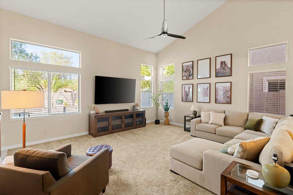 Living Room with 85" TV