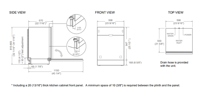 Thumbnail: Bertazzoni 60 cm Built-in Panel Ready Dishwasher