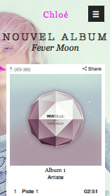 Musique website templates – Chanteuse Pop