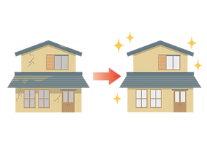 リフォーム前と後の家