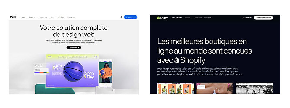 Artisans créateur : site vitrine Wix ou boutique en ligne Shopify ?