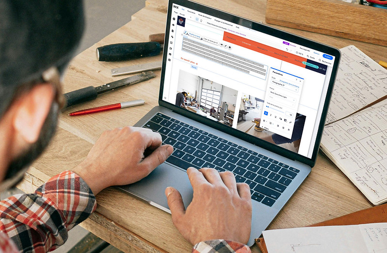 site vitrine wix artisan menuisier