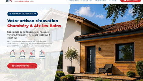 site internet pour artisan renovation interieur exterieur et habitat aix les bains chambery grand lac par structuria conseil