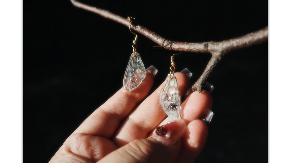 Miniaturbild: Raindrop Butterfly Wing Earrings