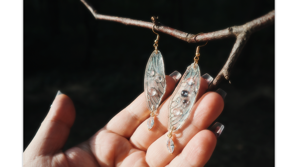 Miniaturbild: Raindrop Butterfly Wing Earrings