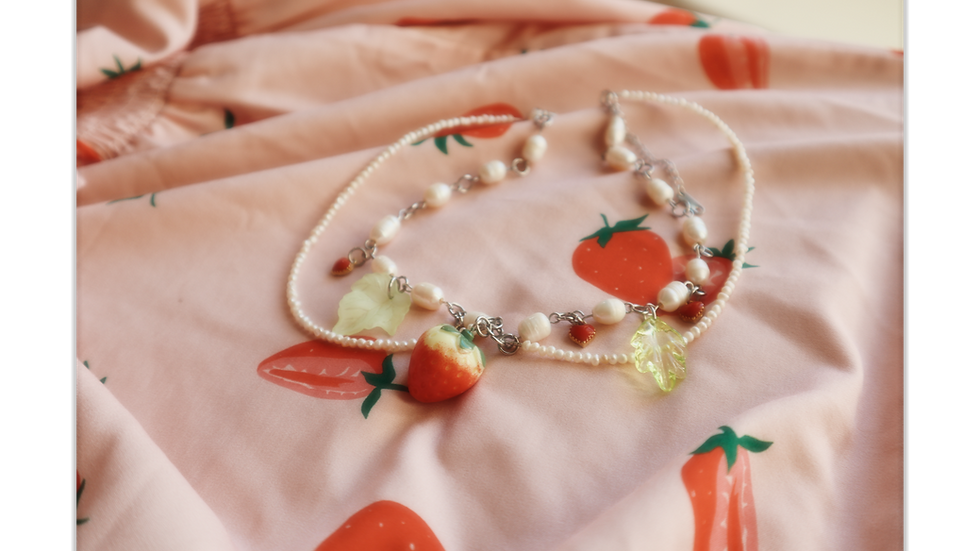 Miniaturbild: Strawberry Pearl Choker