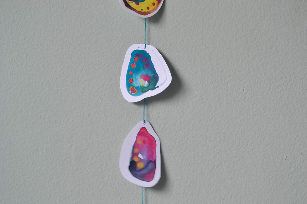 Thumbnail: Paper Watercolour Cutout Wall Hanging