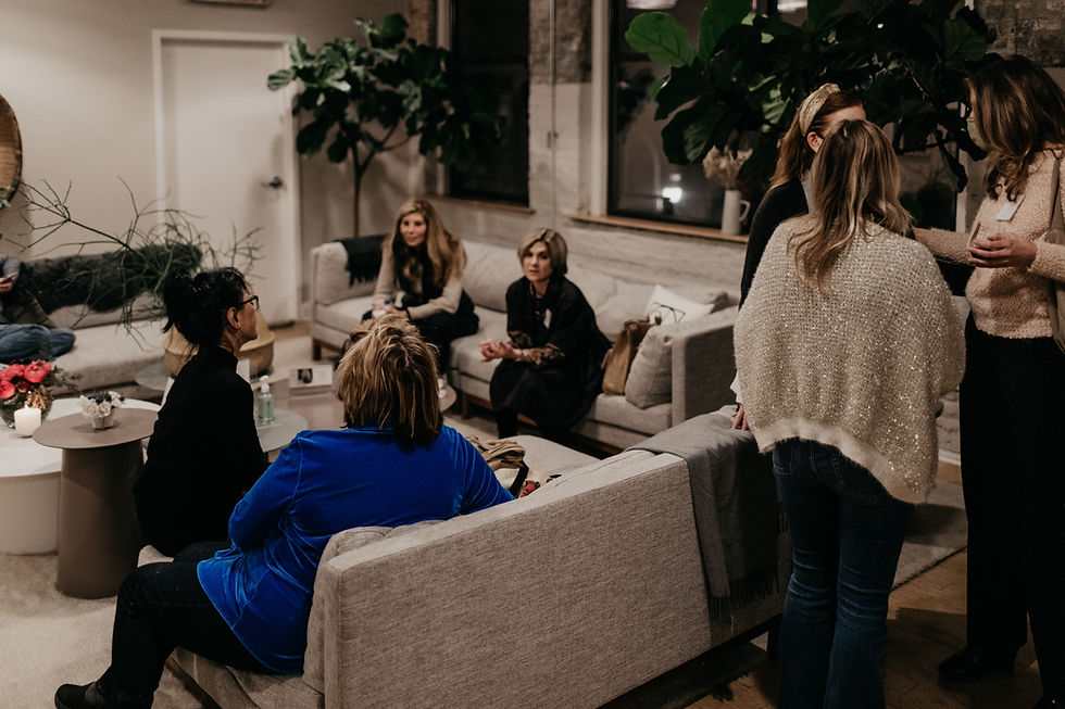 women talking in ALTAR's LiFT Lounge